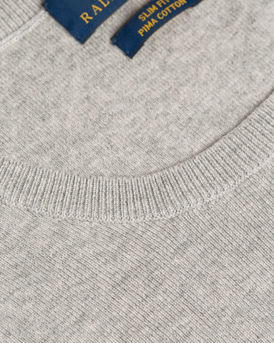 Homme | Pulls Et Tricots | Polo Ralph Lauren | Slim Fit Cotton C-Neck Pullover Grey Heather