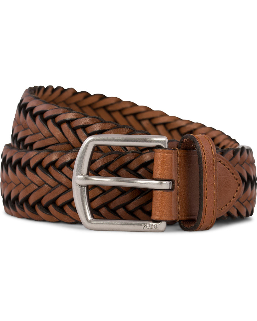 Homme | Polo Ralph Lauren Braided Leather Belt Cuoio Brown | Polo Ralph Lauren | Braided Leather Belt Cuoio Brown