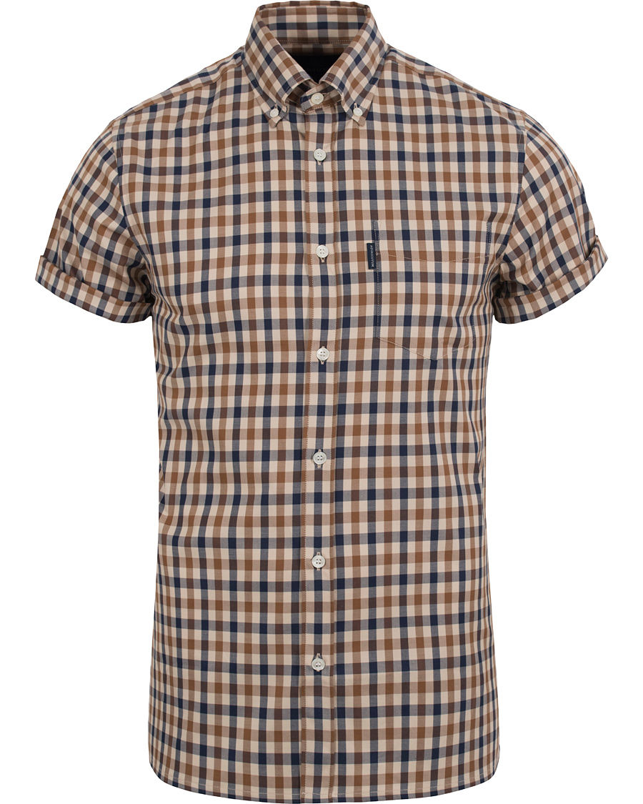 Homme | Chemises | Aquascutum | Emsworth Short Sleeve Check Shirt Vicuna