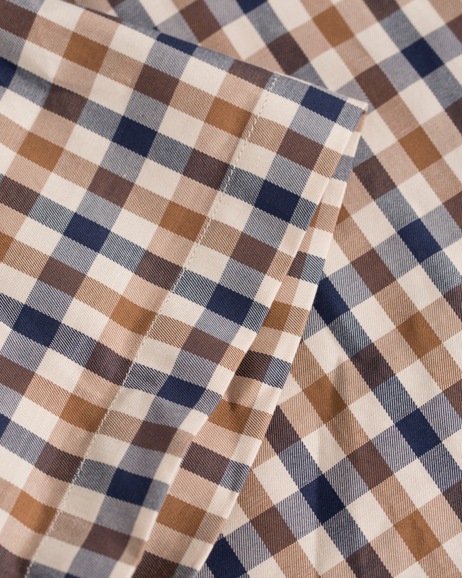 Homme | Chemises | Aquascutum | Emsworth Short Sleeve Check Shirt Vicuna