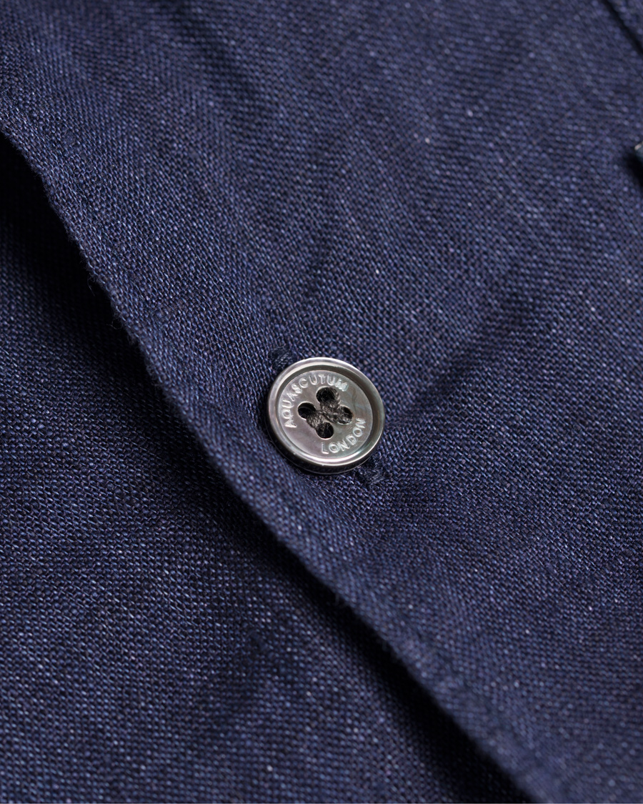 Homme | Chemises | Aquascutum | Ashby Linnen Shirt Navy