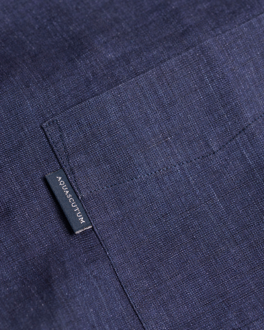 Homme | Chemises | Aquascutum | Ashby Linnen Shirt Navy