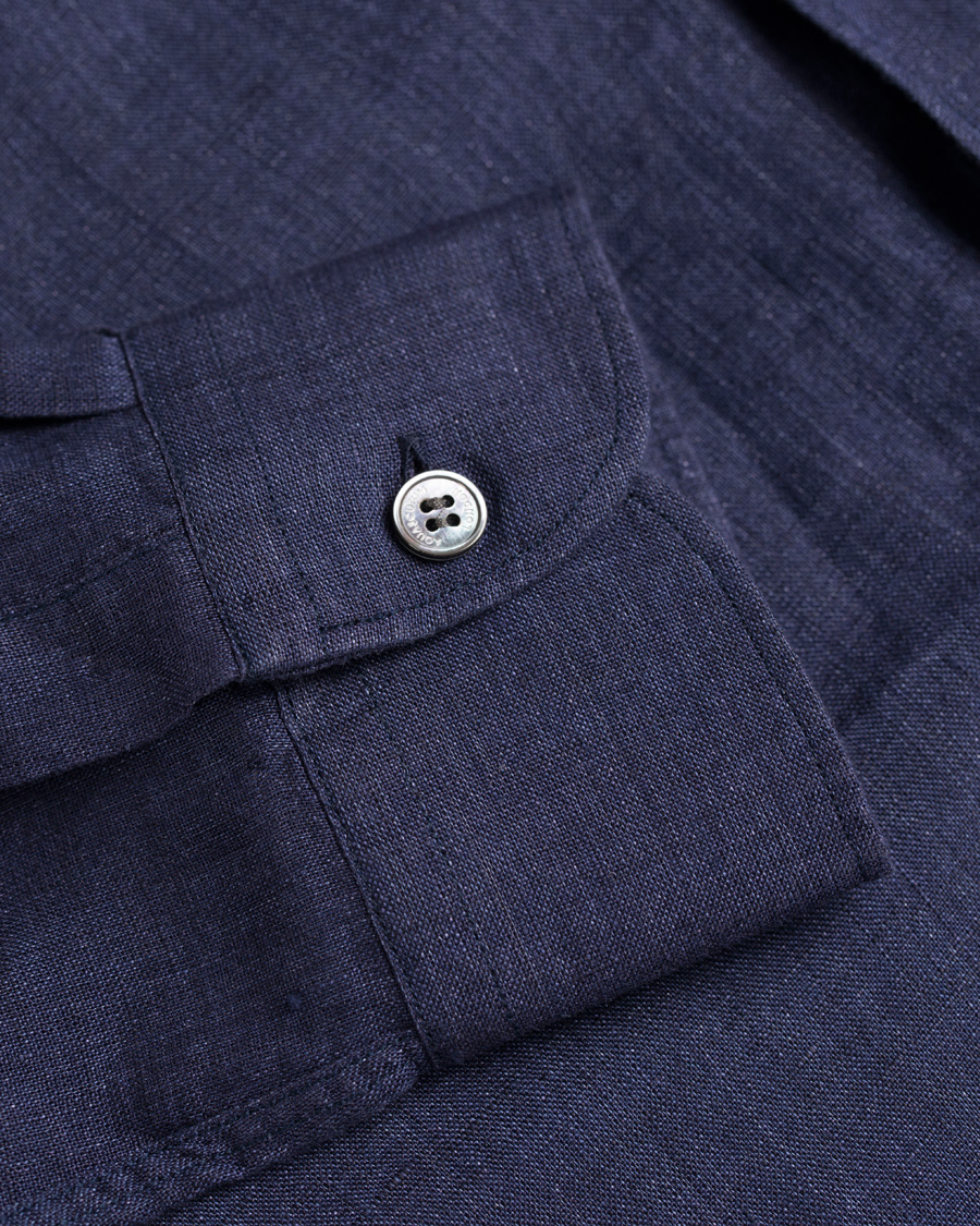 Homme | Chemises | Aquascutum | Ashby Linnen Shirt Navy
