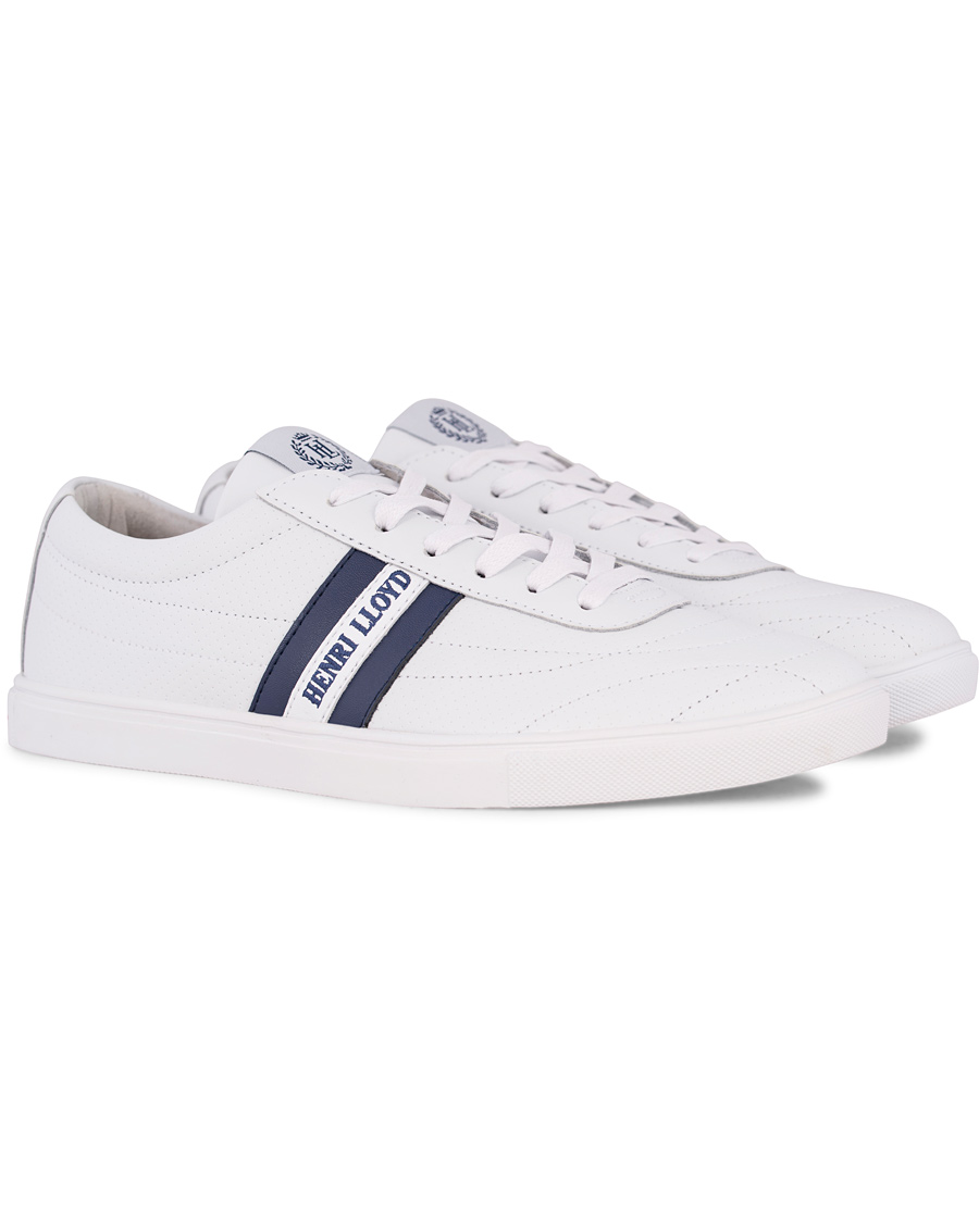 Homme | Henri Lloyd Wimbledon Trainer Sneaker White/Navy | Henri-Lloyd | Henri Lloyd Wimbledon Trainer Sneaker White/Navy