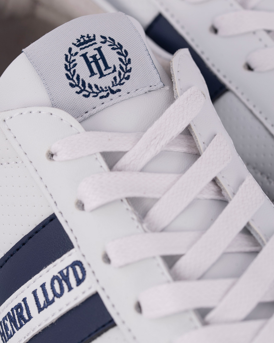 Homme | Henri Lloyd Wimbledon Trainer Sneaker White/Navy | Henri-Lloyd | Henri Lloyd Wimbledon Trainer Sneaker White/Navy
