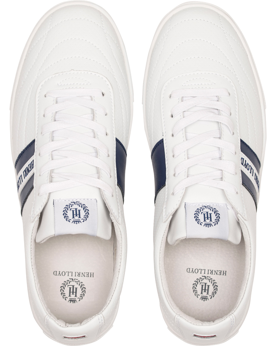 Homme | Henri Lloyd Wimbledon Trainer Sneaker White/Navy | Henri-Lloyd | Henri Lloyd Wimbledon Trainer Sneaker White/Navy