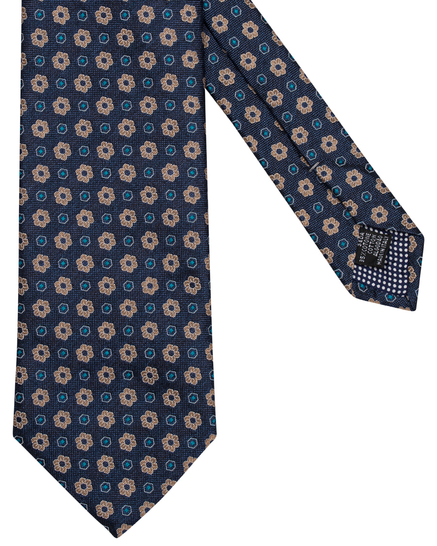 Homme | Eton Flower 8 cm Tie Navy | Eton | Flower 8 cm Tie Navy