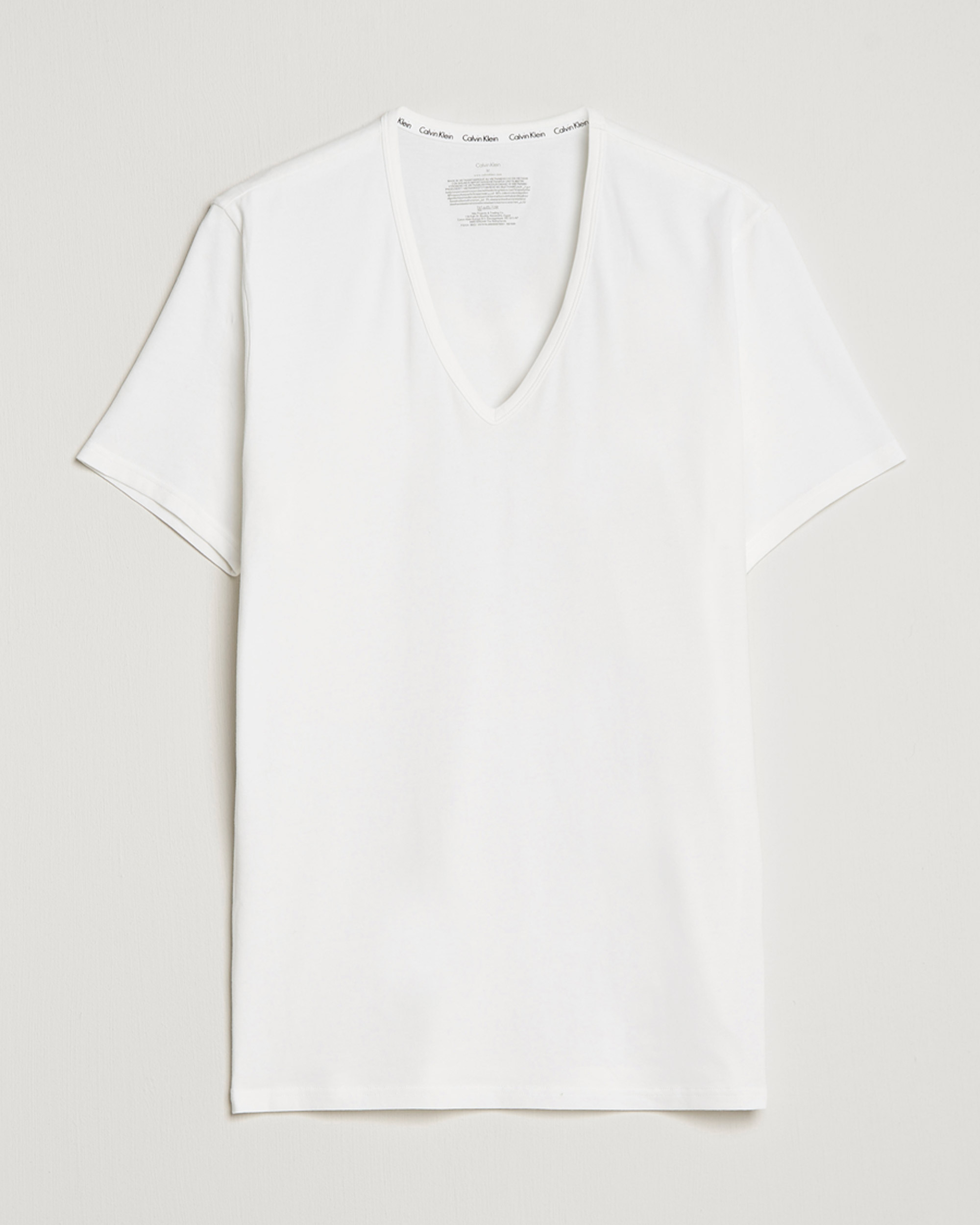 Homme | T-shirts | Calvin Klein | Cotton V-Neck Tee 2-Pack White