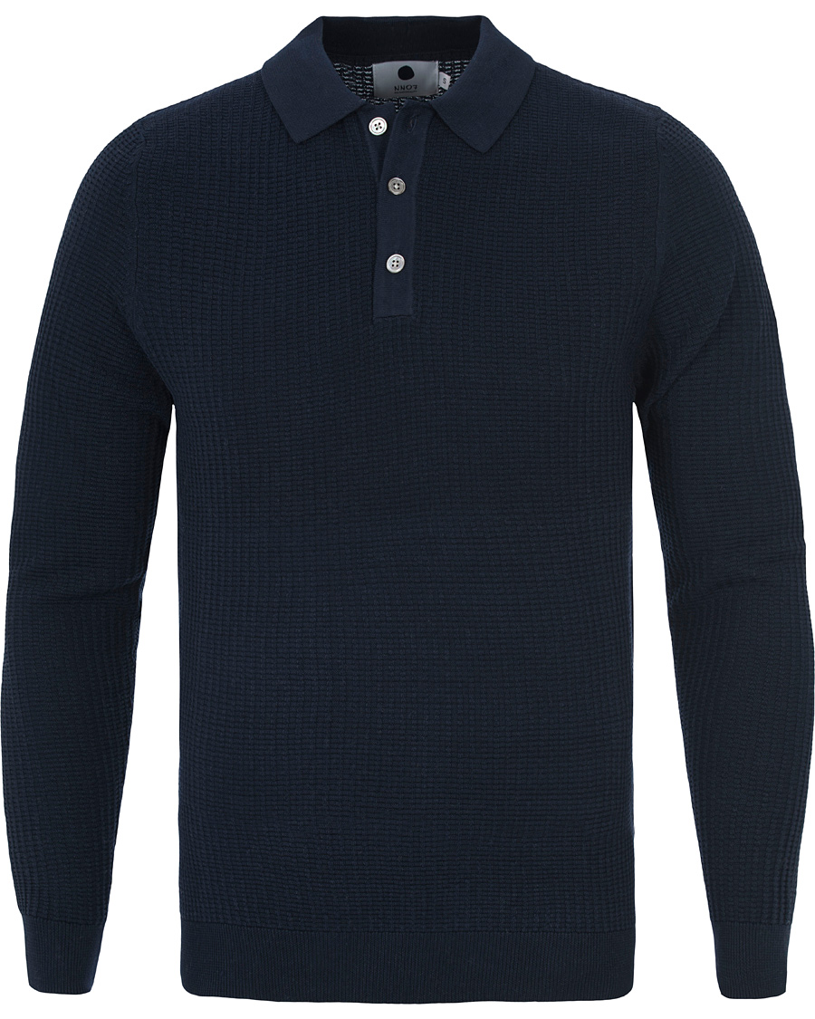 Homme | Pulls Et Tricots | NN07 | Walt Waffled Button Sweater Navy