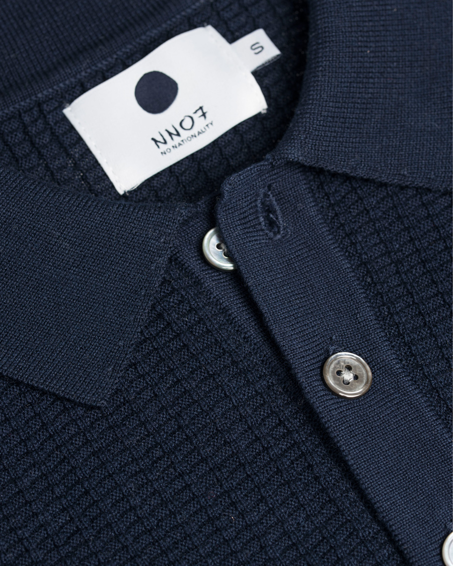 Homme | Pulls Et Tricots | NN07 | Walt Waffled Button Sweater Navy