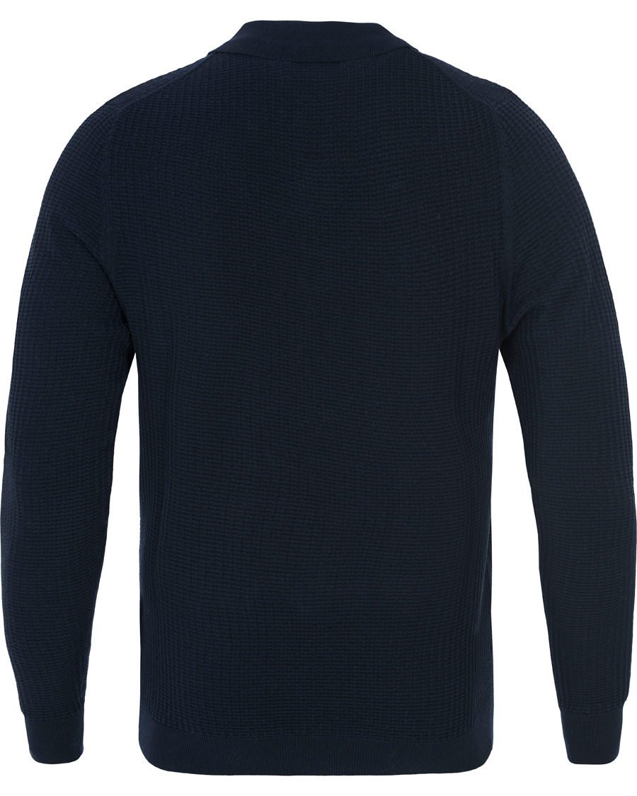 Homme | Pulls Et Tricots | NN07 | Walt Waffled Button Sweater Navy