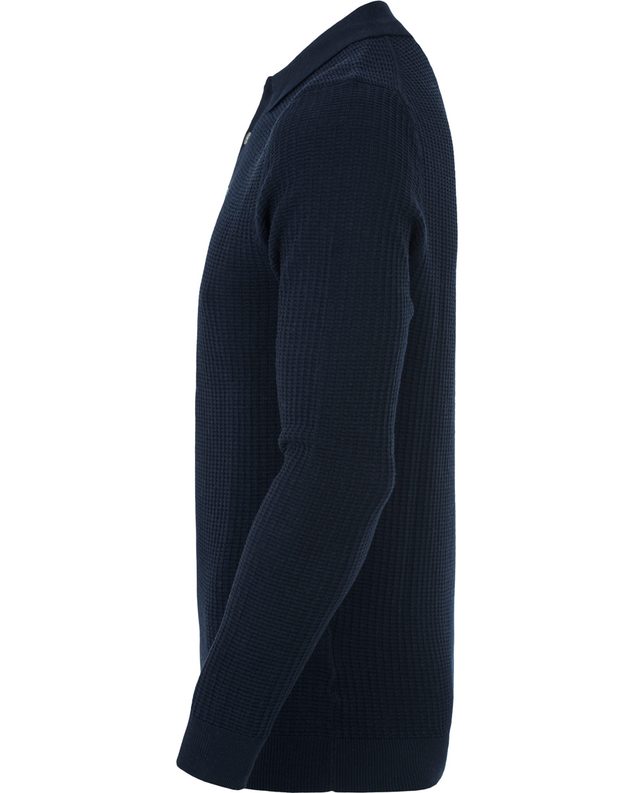 Homme | Pulls Et Tricots | NN07 | Walt Waffled Button Sweater Navy