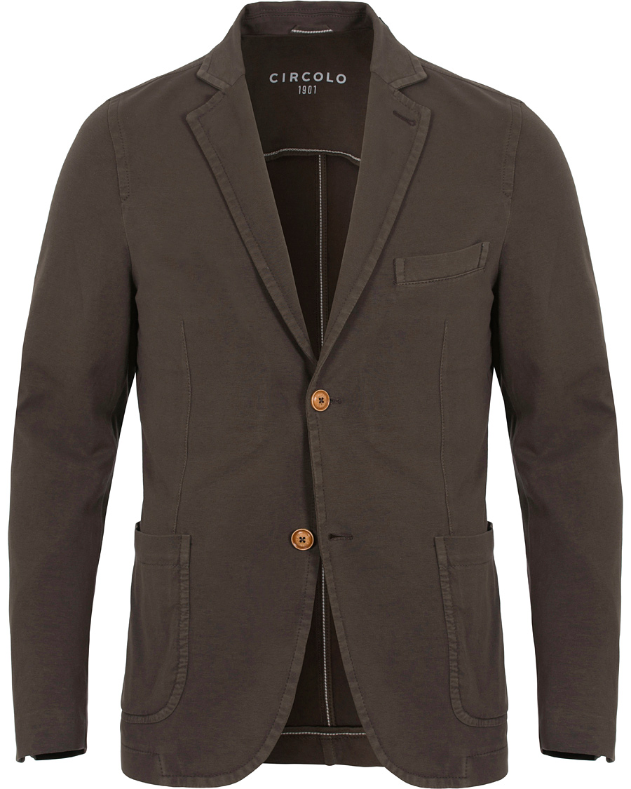 Heren | Blazers | Circolo 1901 | Jersey Patch Pocket Blazer Cocco Dark Brown