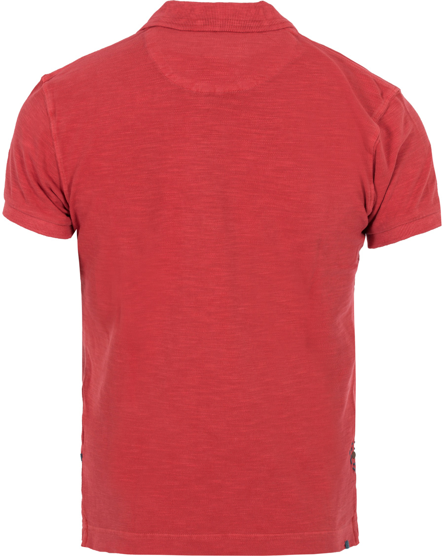 Homme | Polos | La Martina | Juarez Vintage Slub Pique Polo Cayenne Red XL