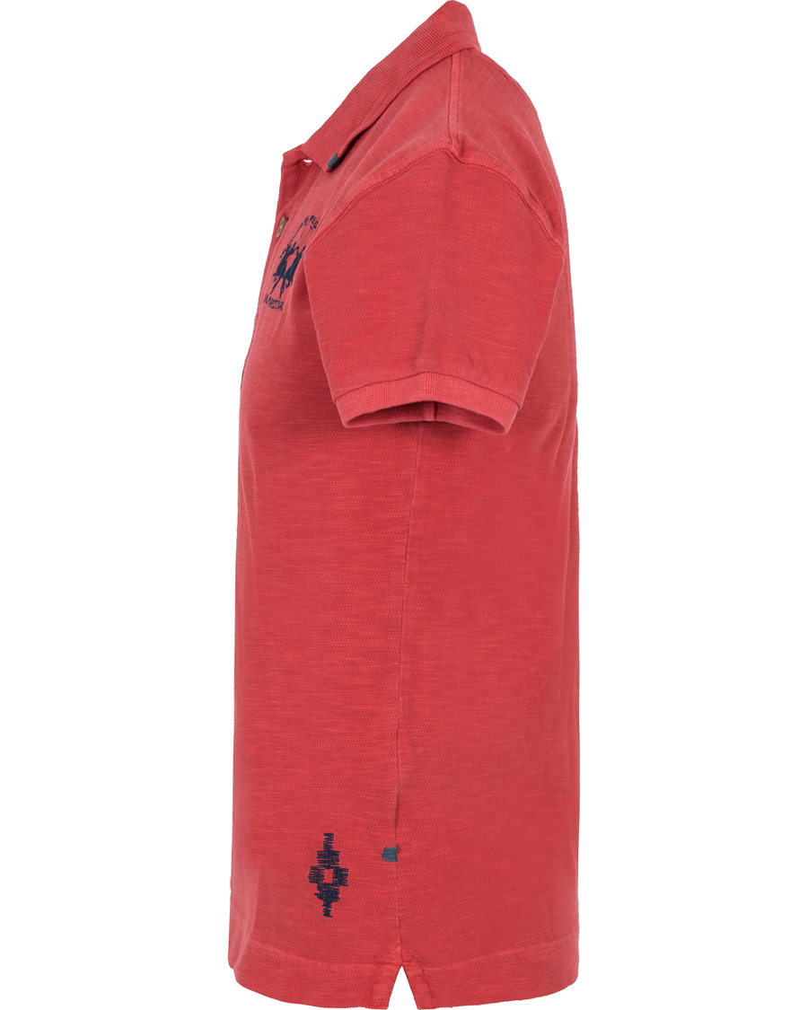 Homme | Polos | La Martina | Juarez Vintage Slub Pique Polo Cayenne Red XL