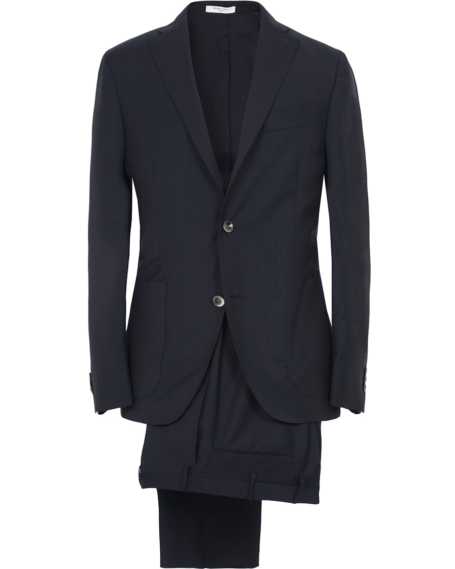 Heren | Pakken | Boglioli | Dover Patch Pocket Wool Suit Navy