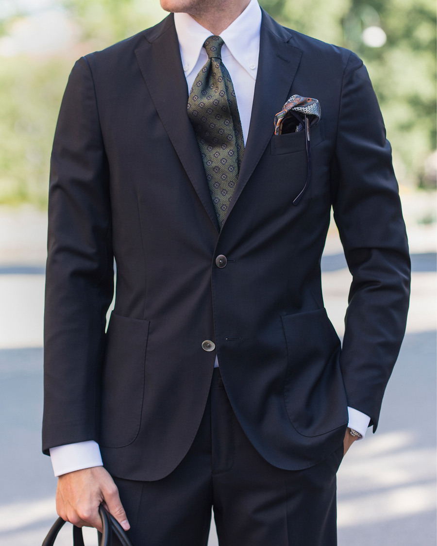 Heren | Pakken | Boglioli | Dover Patch Pocket Wool Suit Navy