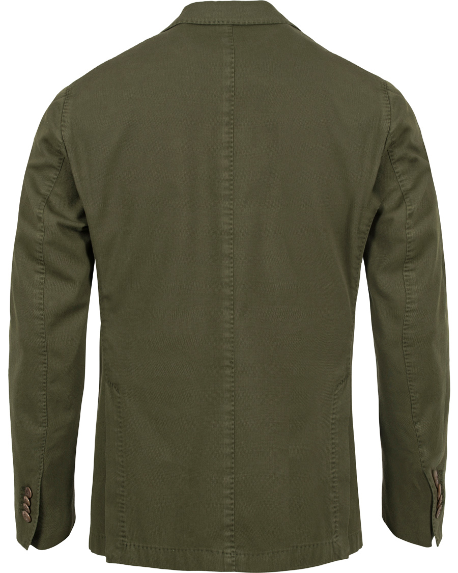 Homme | Blazers | Boglioli | Coat Patch Pocket Stretch Cotton Blazer Dark Green