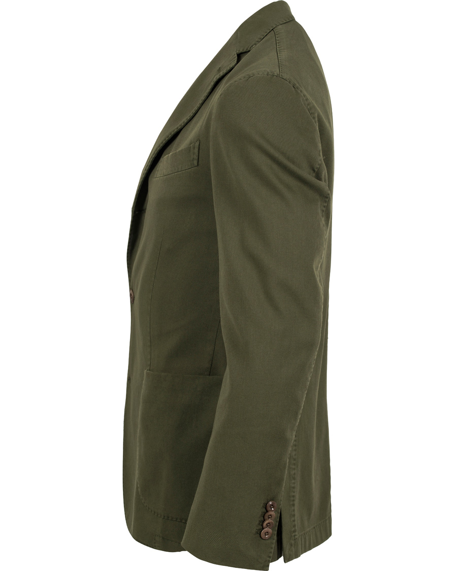 Homme | Blazers | Boglioli | Coat Patch Pocket Stretch Cotton Blazer Dark Green