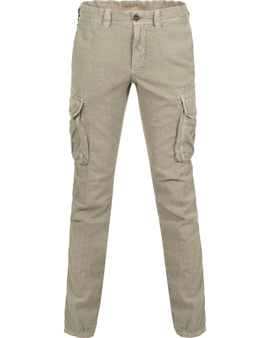 Homme | Pantalons | Incotex | Slim Fit Cargo Slacks Natural