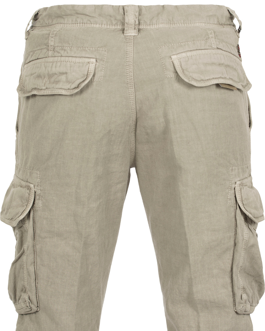 Homme | Pantalons | Incotex | Slim Fit Cargo Slacks Natural