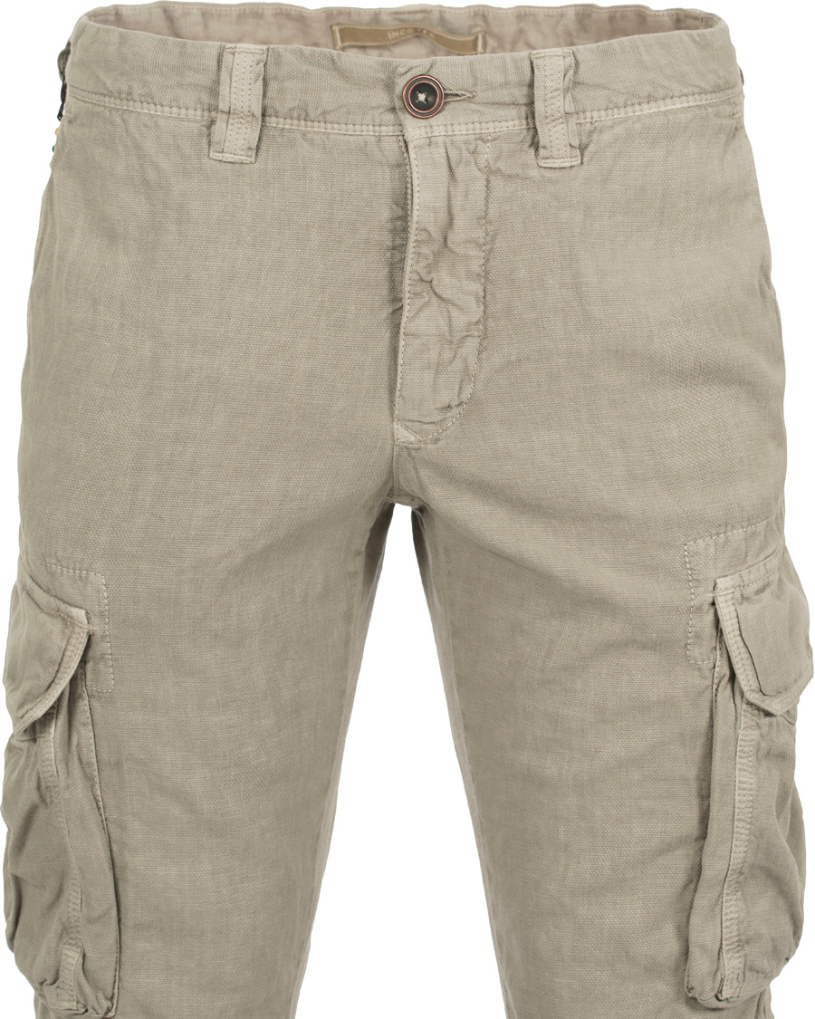 Homme | Pantalons | Incotex | Slim Fit Cargo Slacks Natural