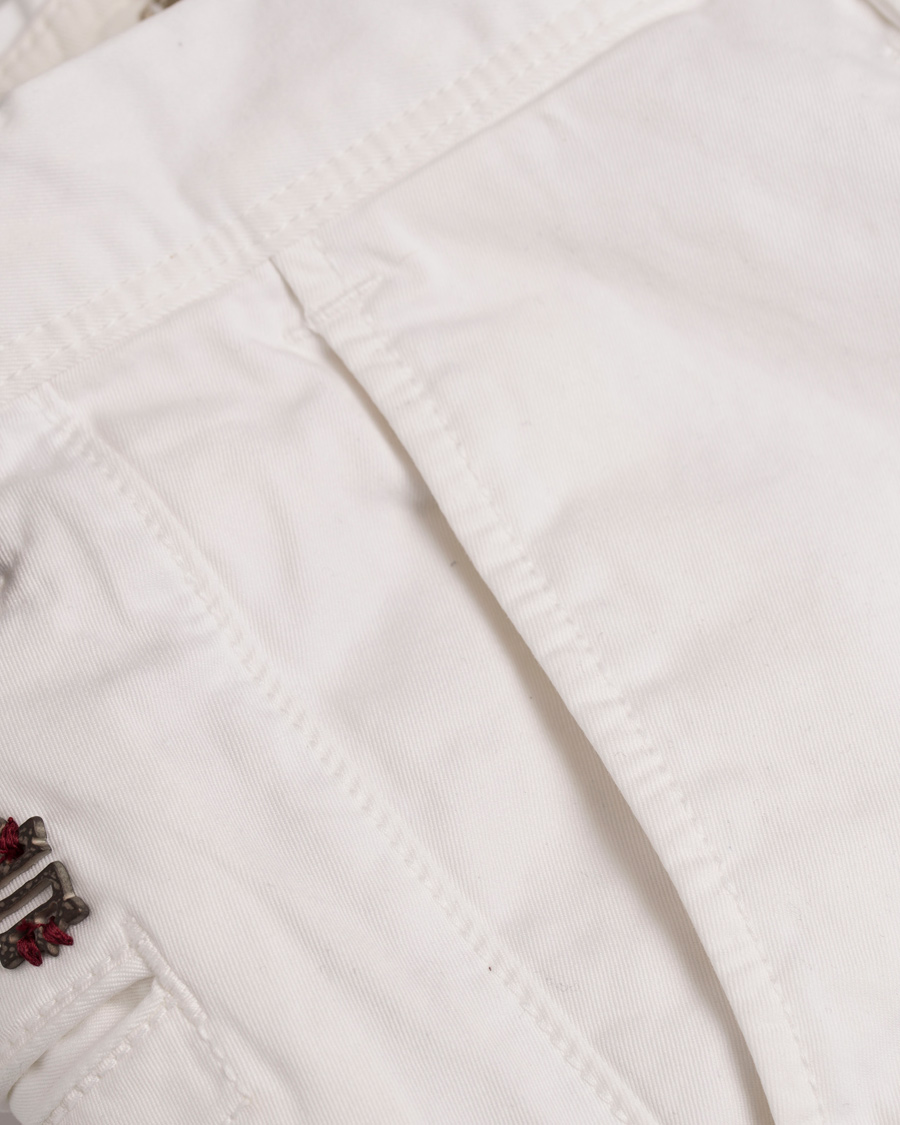 Homme | Pantalons | Incotex | Slim Fit Stretch Slacks White