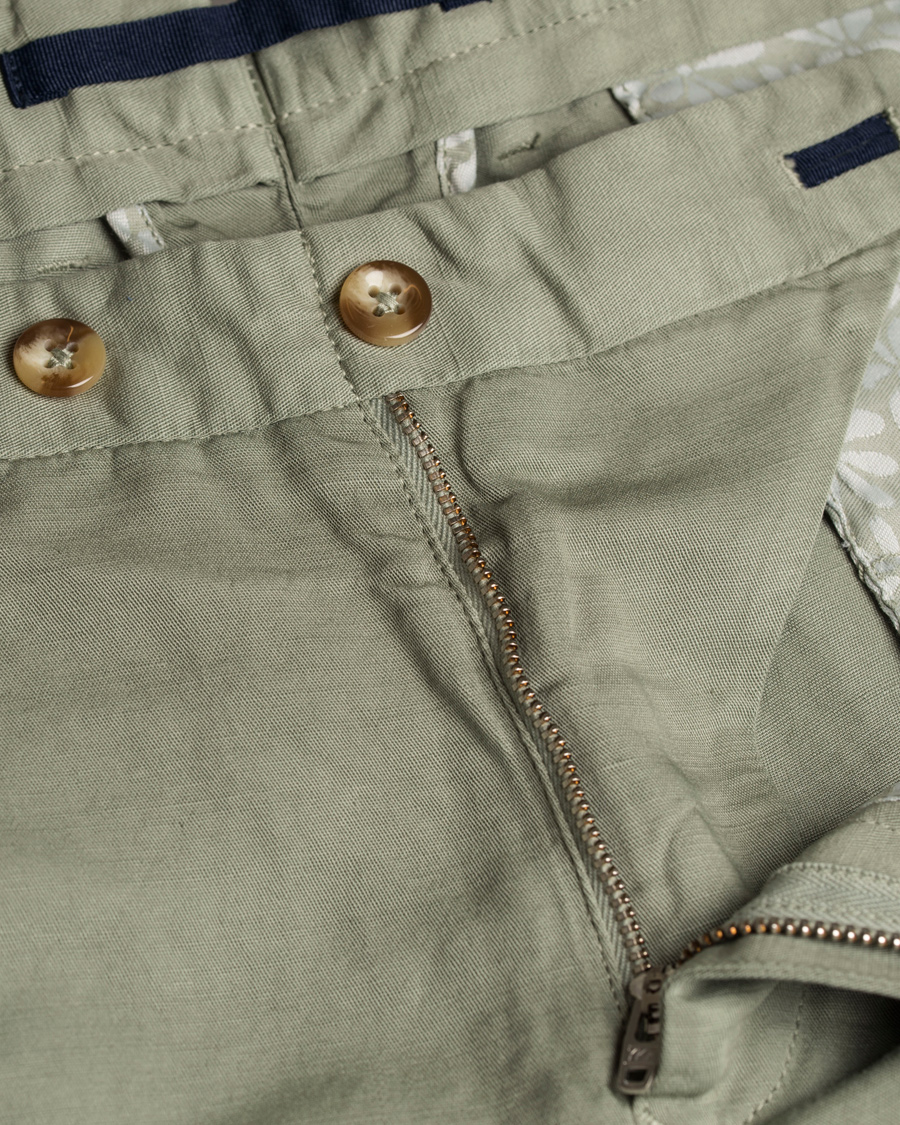 Heren | Korte broek | Incotex | Chinolino Shorts Washed Green