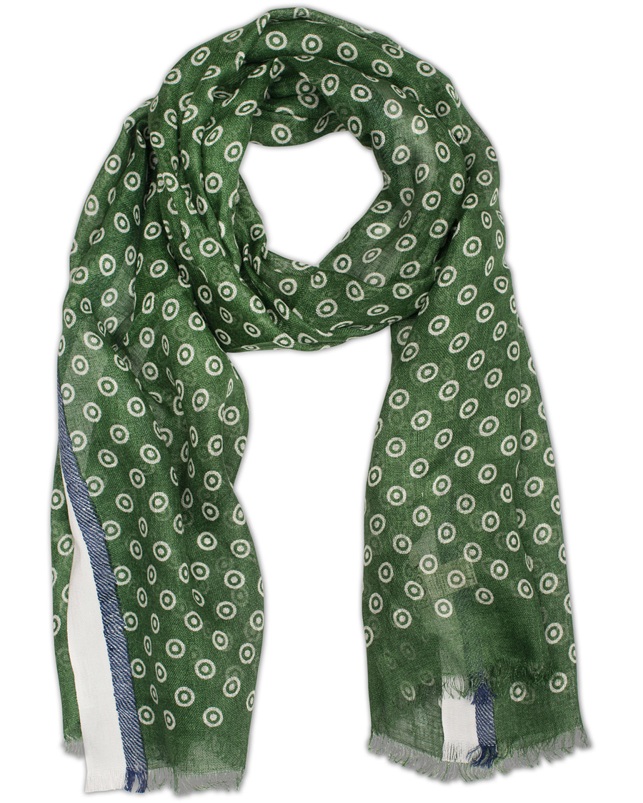 Homme | Roda Linen Dot Scarf Forest Green | Roda | Linen Dot Scarf Forest Green