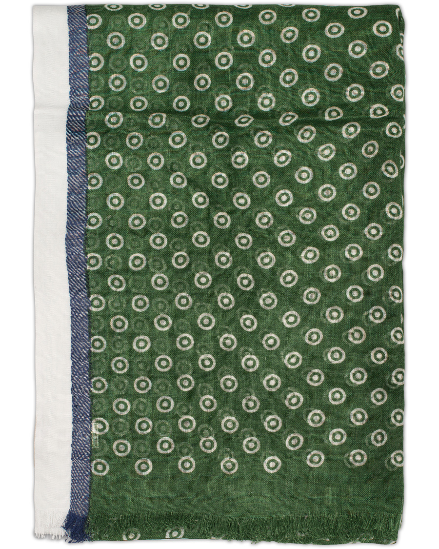 Homme | Roda Linen Dot Scarf Forest Green | Roda | Linen Dot Scarf Forest Green