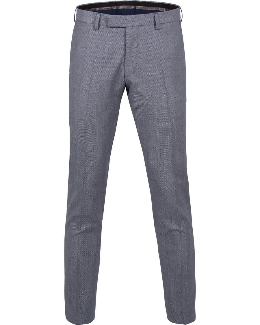 Heren | Pakken | Oscar Jacobson | Elmer Goose Eye Suit Blue/White