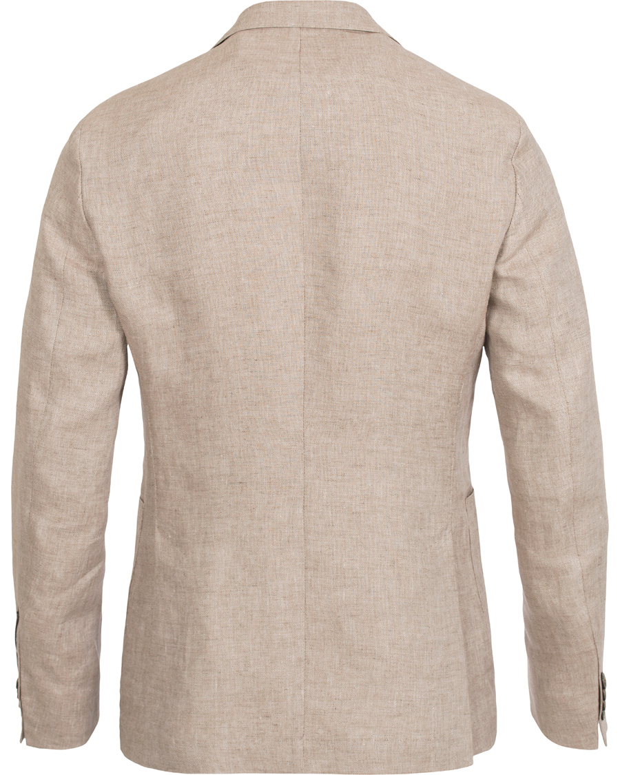 Homme | Blazers | Oscar Jacobson | Einar Linen Patch Pocket Blazer Khaki