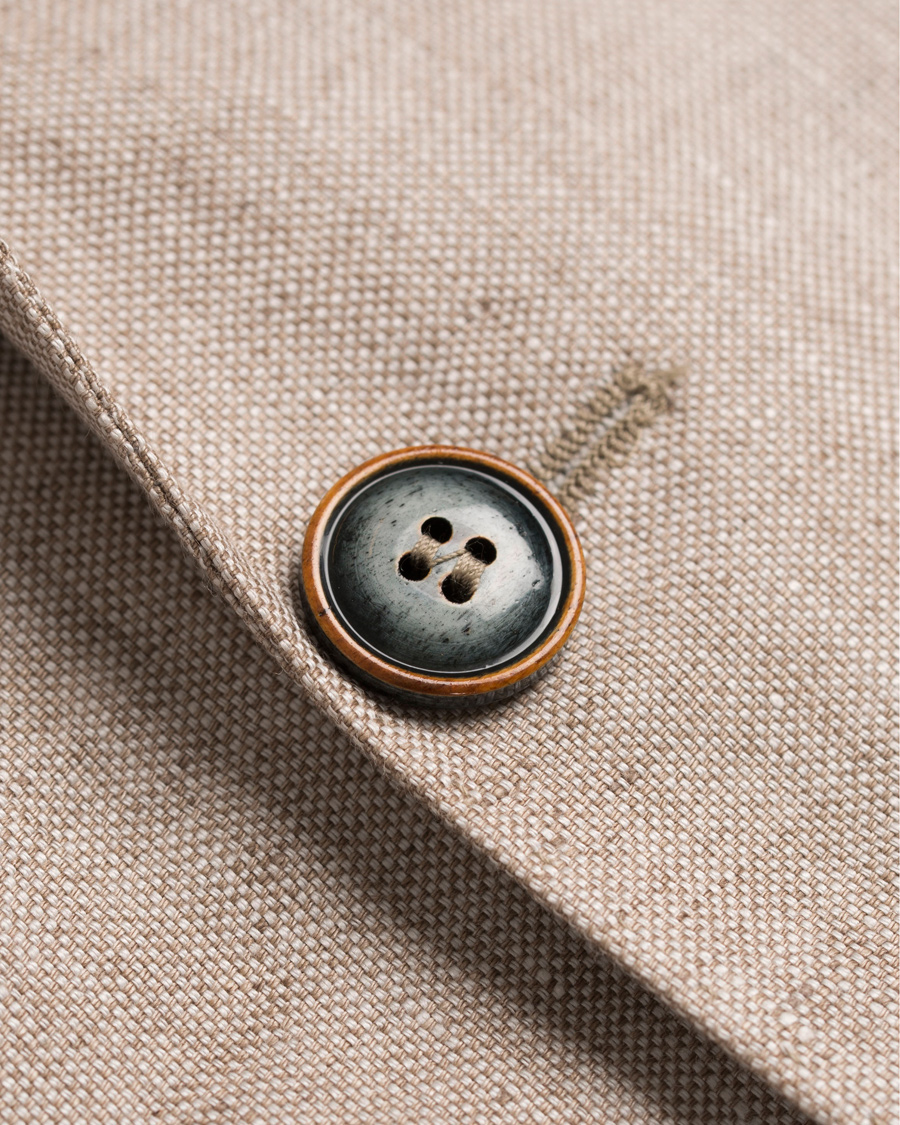 Homme | Blazers | Oscar Jacobson | Einar Linen Patch Pocket Blazer Khaki