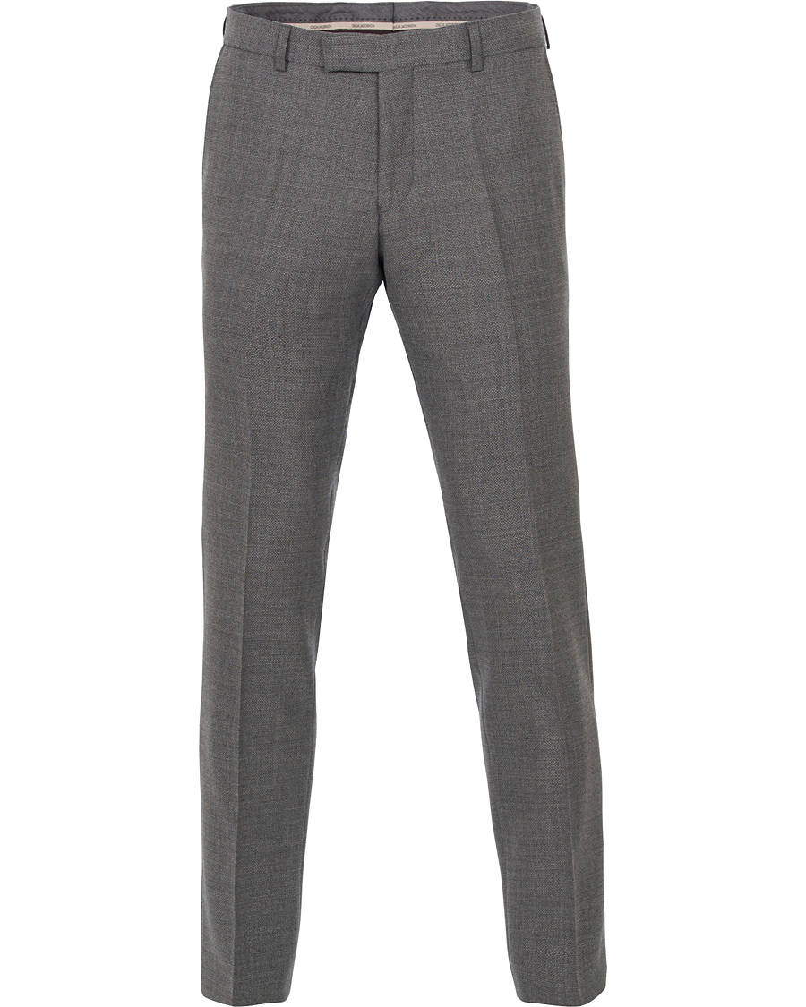 Homme | Pantalons | Oscar Jacobson | Damien Wool Trousers Grey