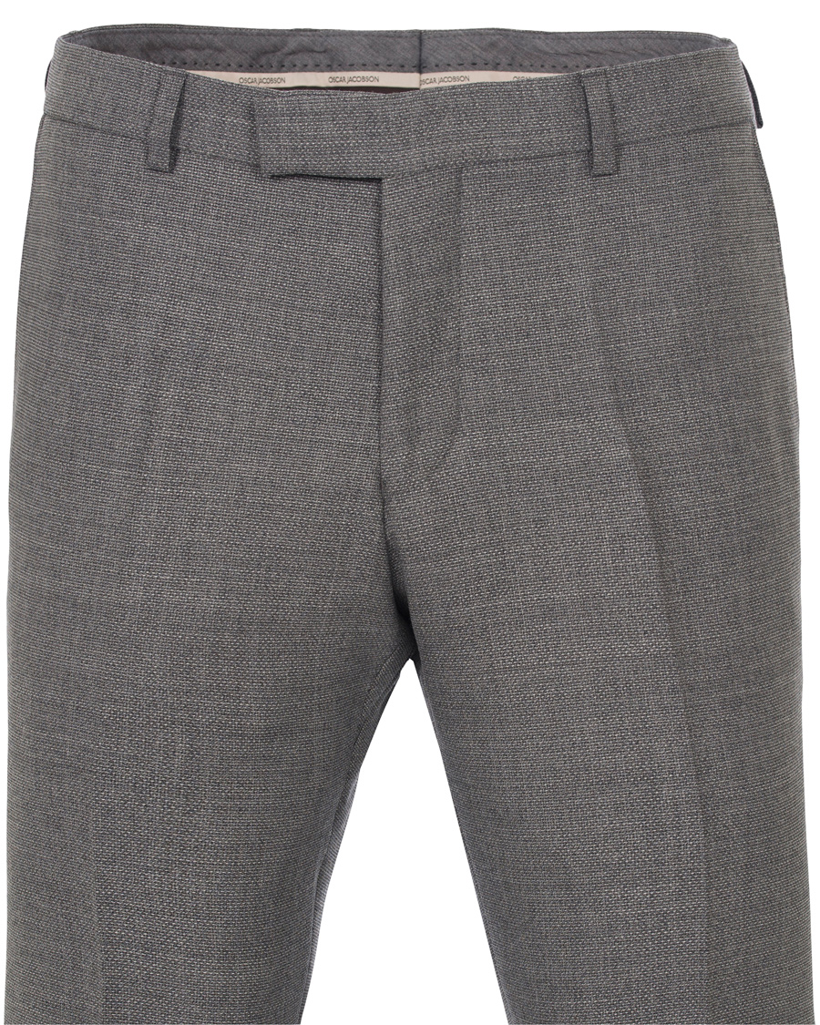 Homme | Pantalons | Oscar Jacobson | Damien Wool Trousers Grey