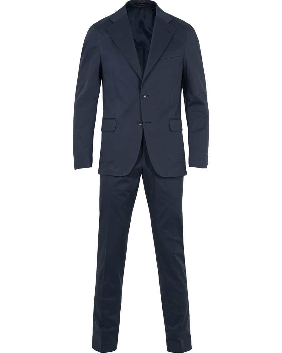 Homme | Costumes | Oscar Jacobson | Fellow Cotton Suit Navy