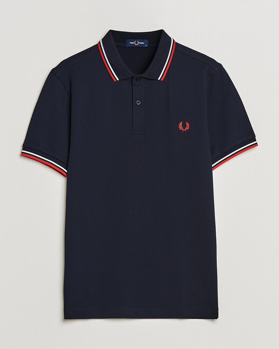 Homme | Polos | Fred Perry | Twin Tipped Polo Shirt Navy