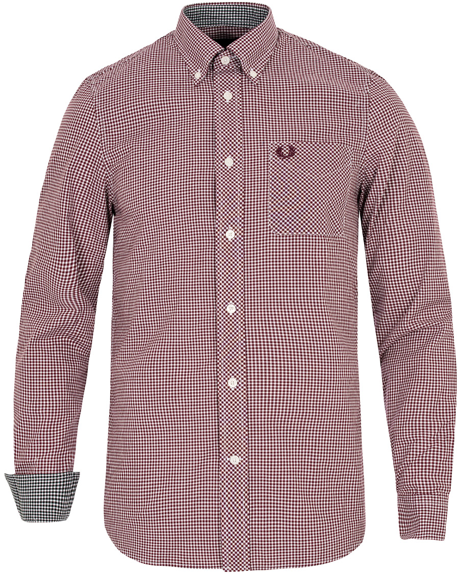 Homme | Chemises | Fred Perry | Classic Fit Gingham Shirt Mahogany