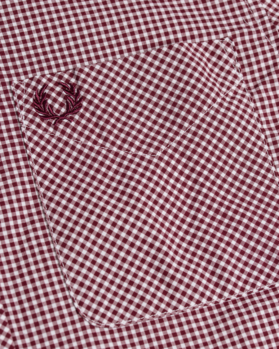 Homme | Chemises | Fred Perry | Classic Fit Gingham Shirt Mahogany