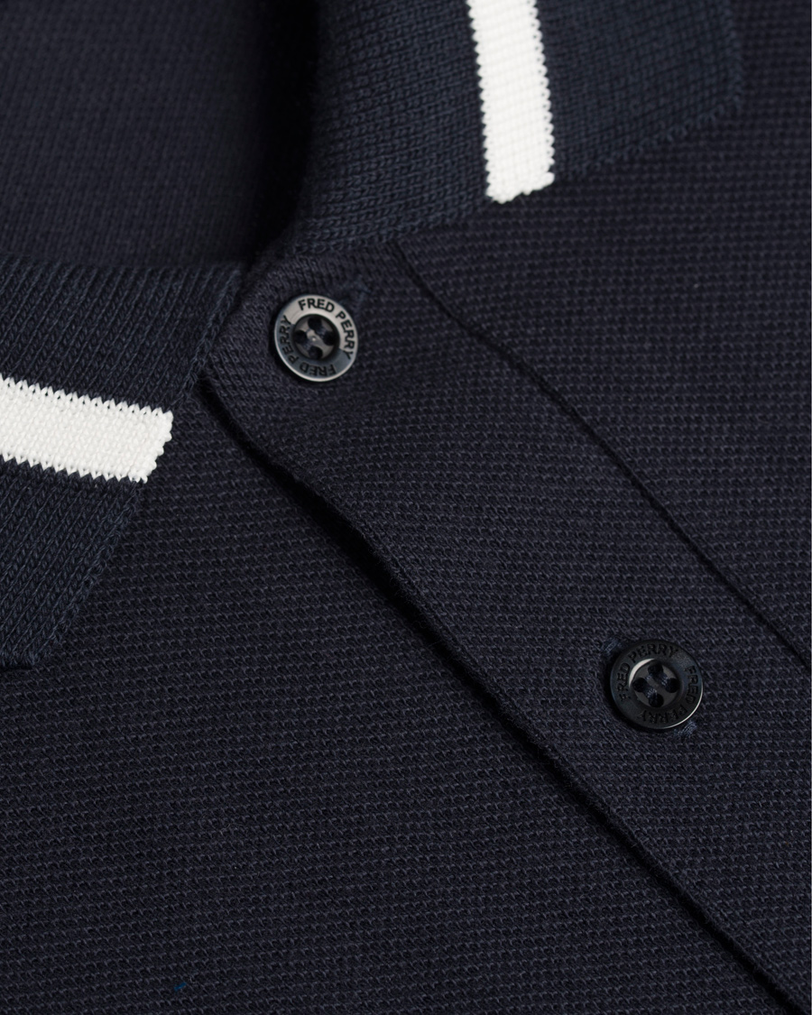 Homme | Polos | Fred Perry Reissues | Made in England Single Tip Polo Navy/Snow