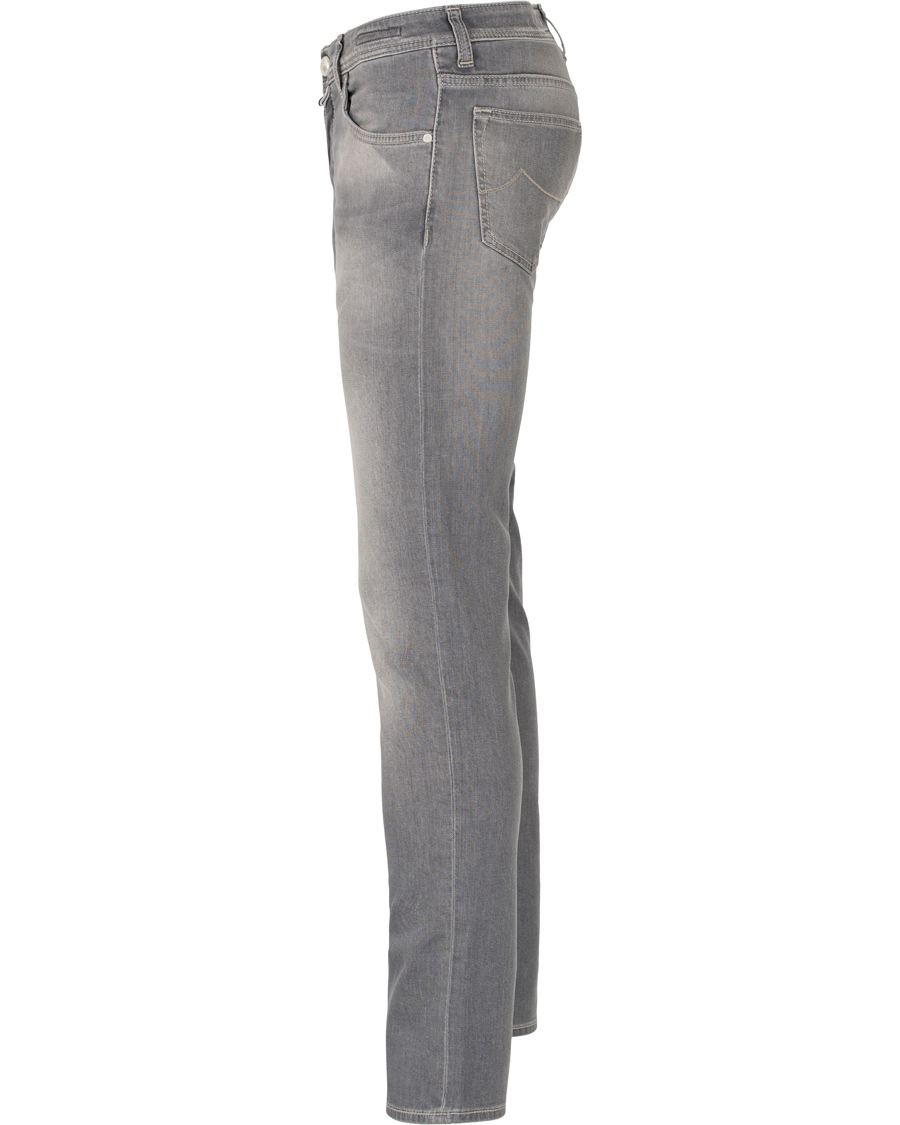 Homme | Jeans | Jacob Cohën | 622 Washed Slim Jeans Light Grey