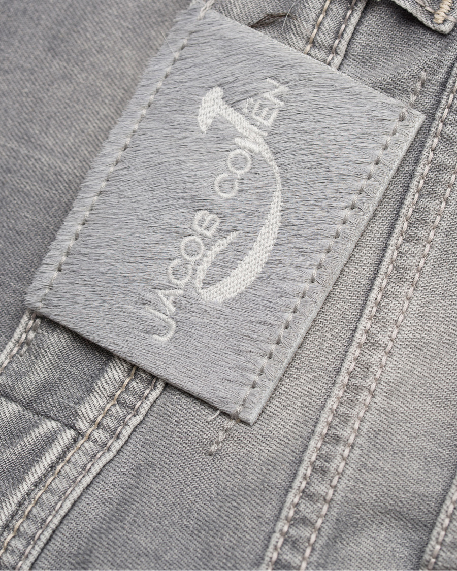 Homme | Jeans | Jacob Cohën | 622 Washed Slim Jeans Light Grey
