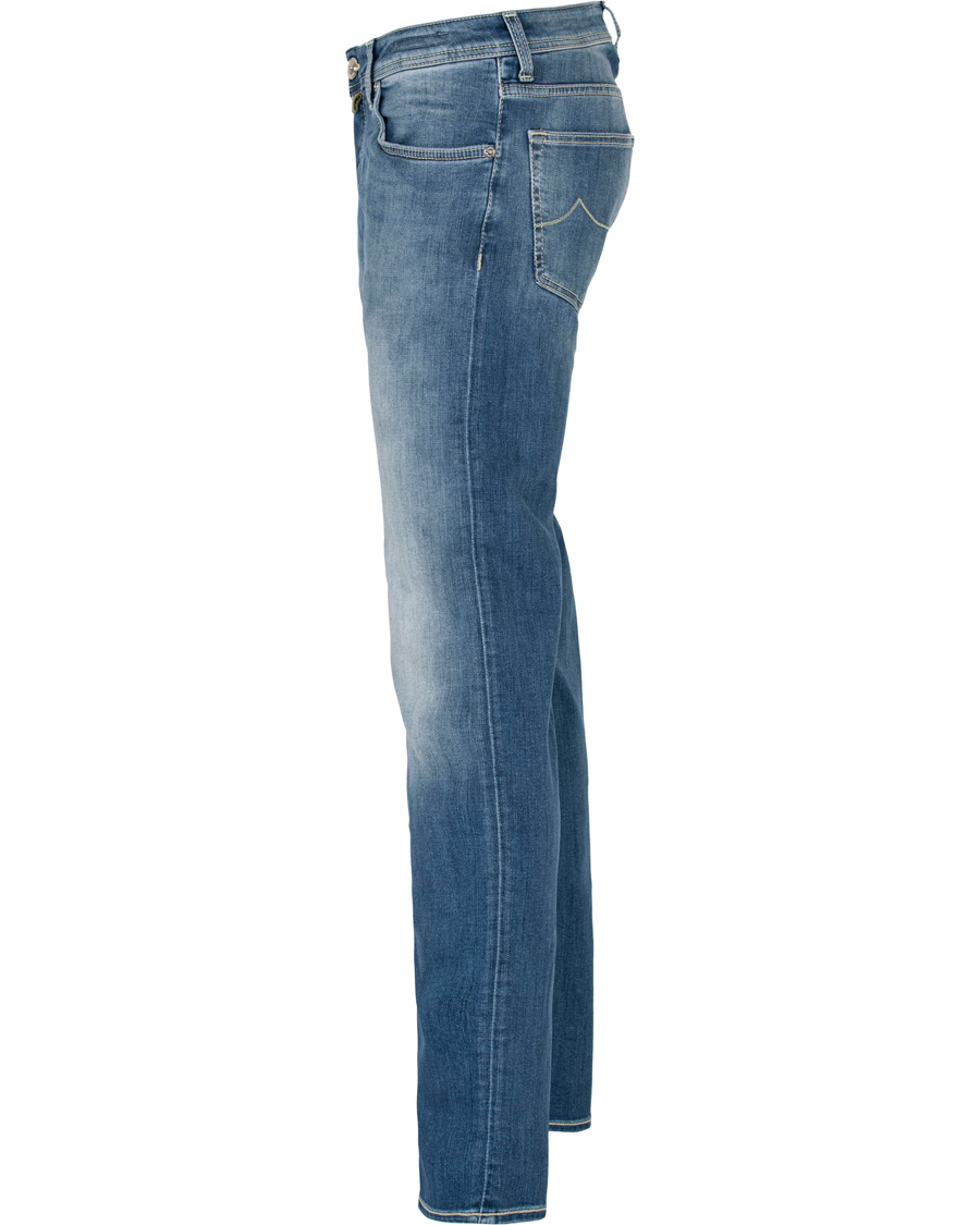Homme | Jeans | Jacob Cohën | 622 Washed Slim Jeans Light Blue
