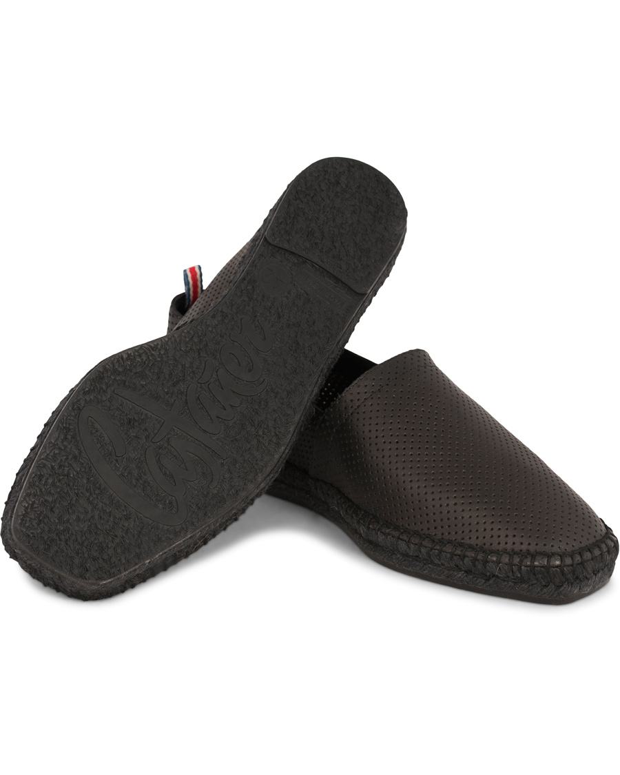 Homme | Castañer Pablo Perforated Nappa Leather Espadrilles Negro | Castañer | Pablo Perforated Nappa Leather Espadrilles Negro
