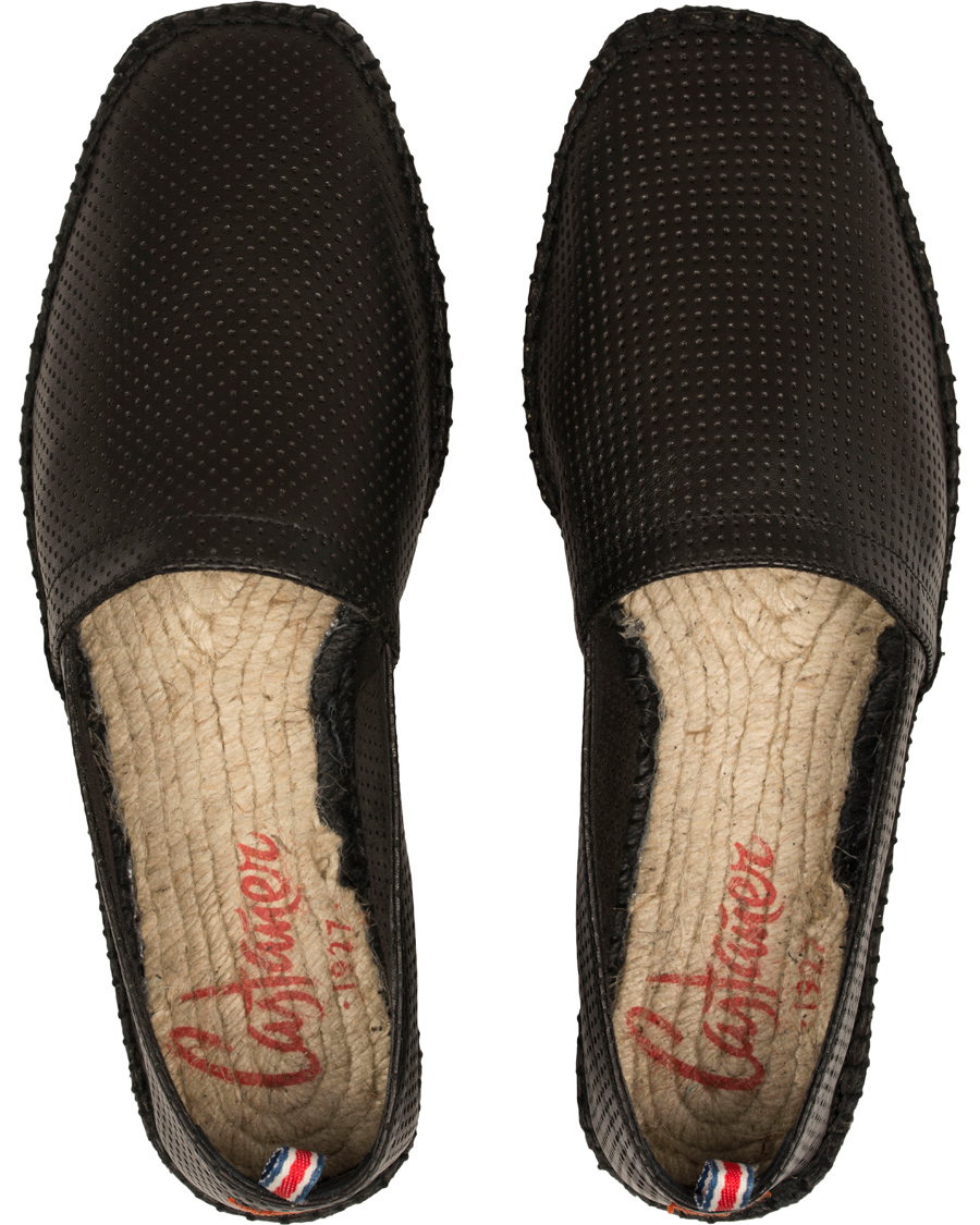 Homme | Castañer Pablo Perforated Nappa Leather Espadrilles Negro | Castañer | Pablo Perforated Nappa Leather Espadrilles Negro