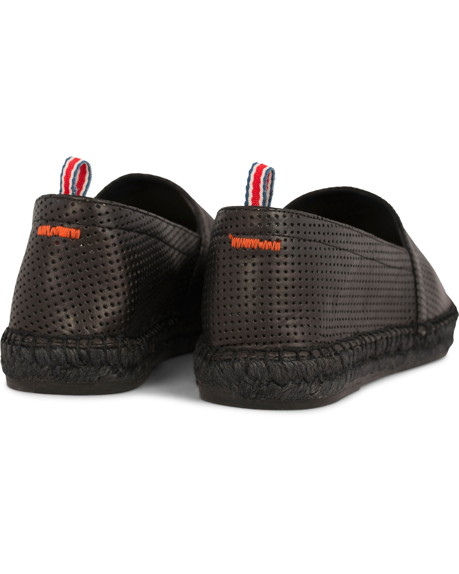 Homme | Castañer Pablo Perforated Nappa Leather Espadrilles Negro | Castañer | Pablo Perforated Nappa Leather Espadrilles Negro