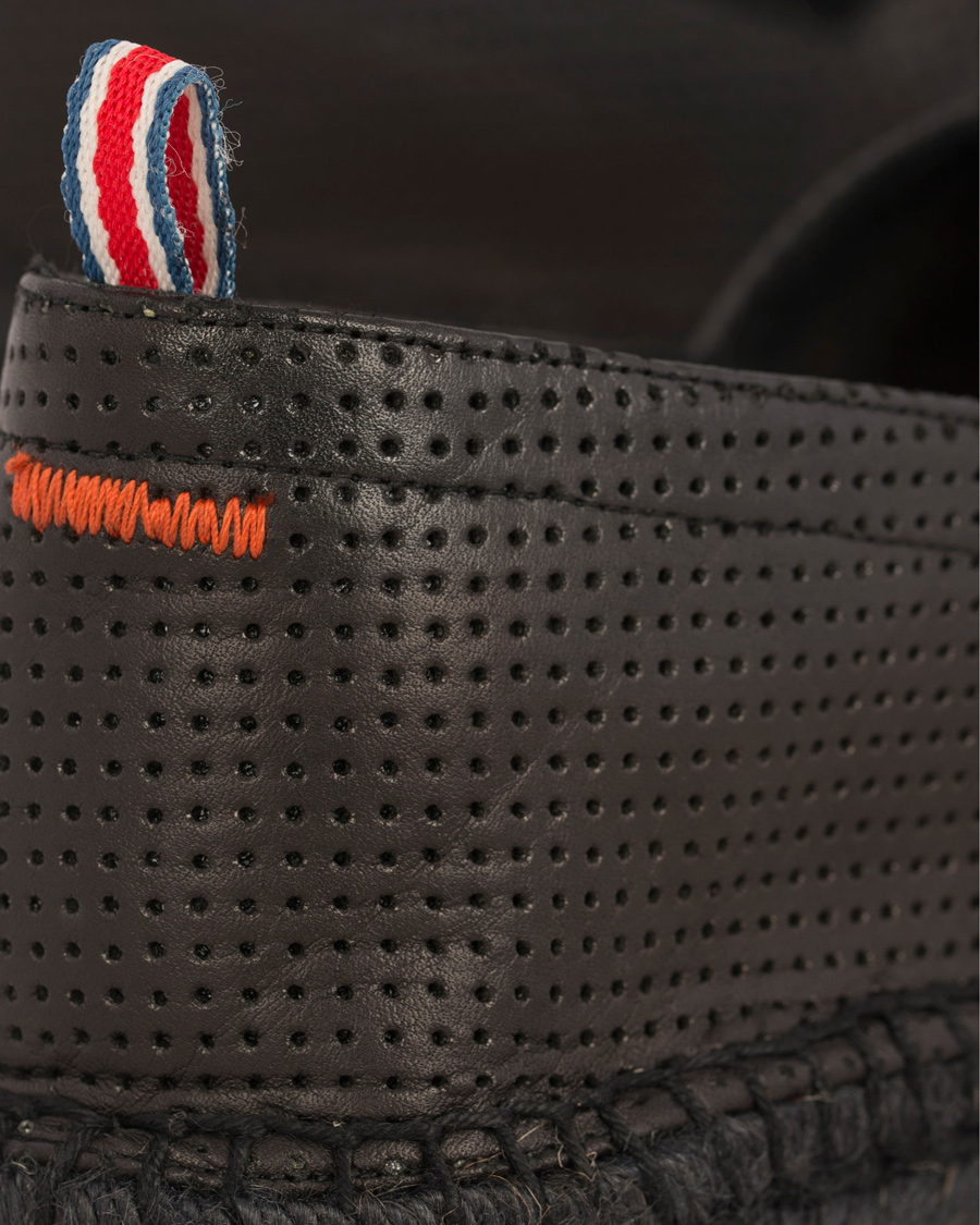 Homme | Castañer Pablo Perforated Nappa Leather Espadrilles Negro | Castañer | Pablo Perforated Nappa Leather Espadrilles Negro