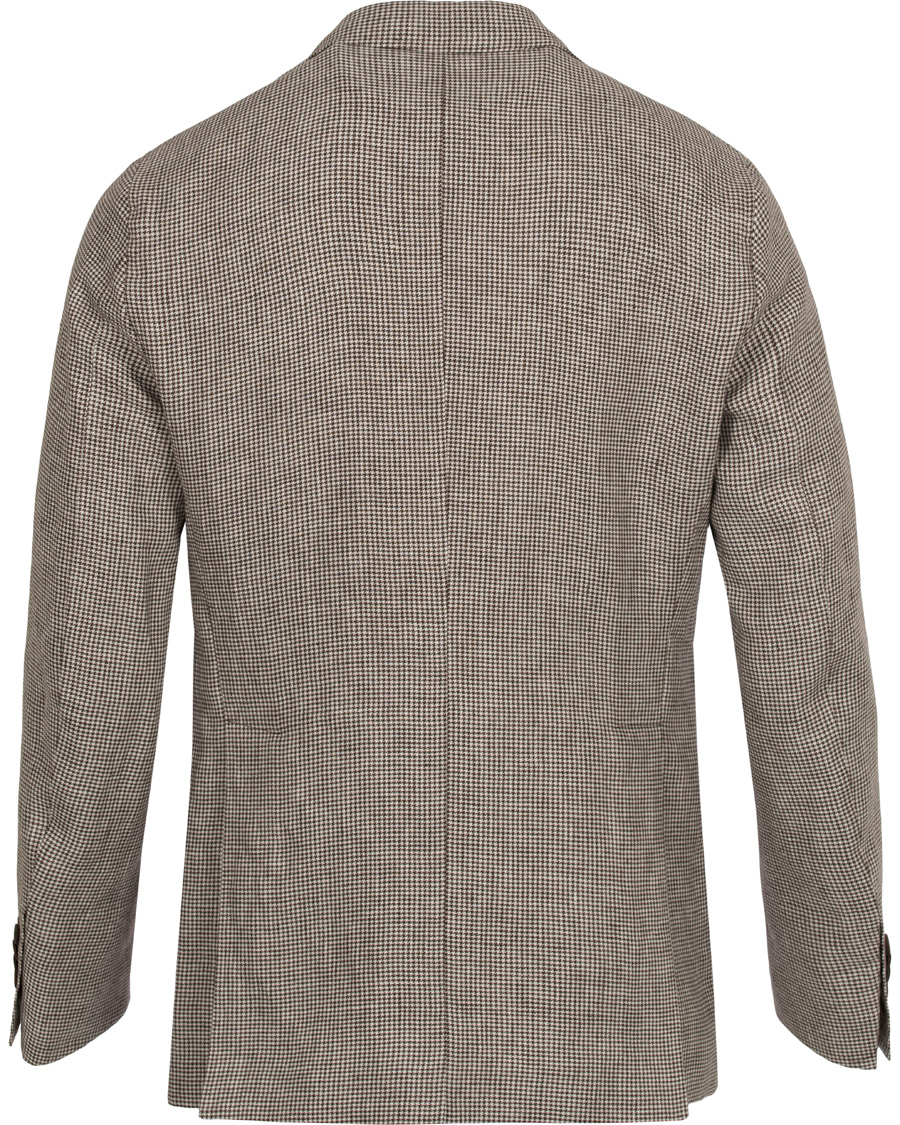 Heren | Blazers | Morris Heritage | Keith Minicheck Linen Blazer Brown