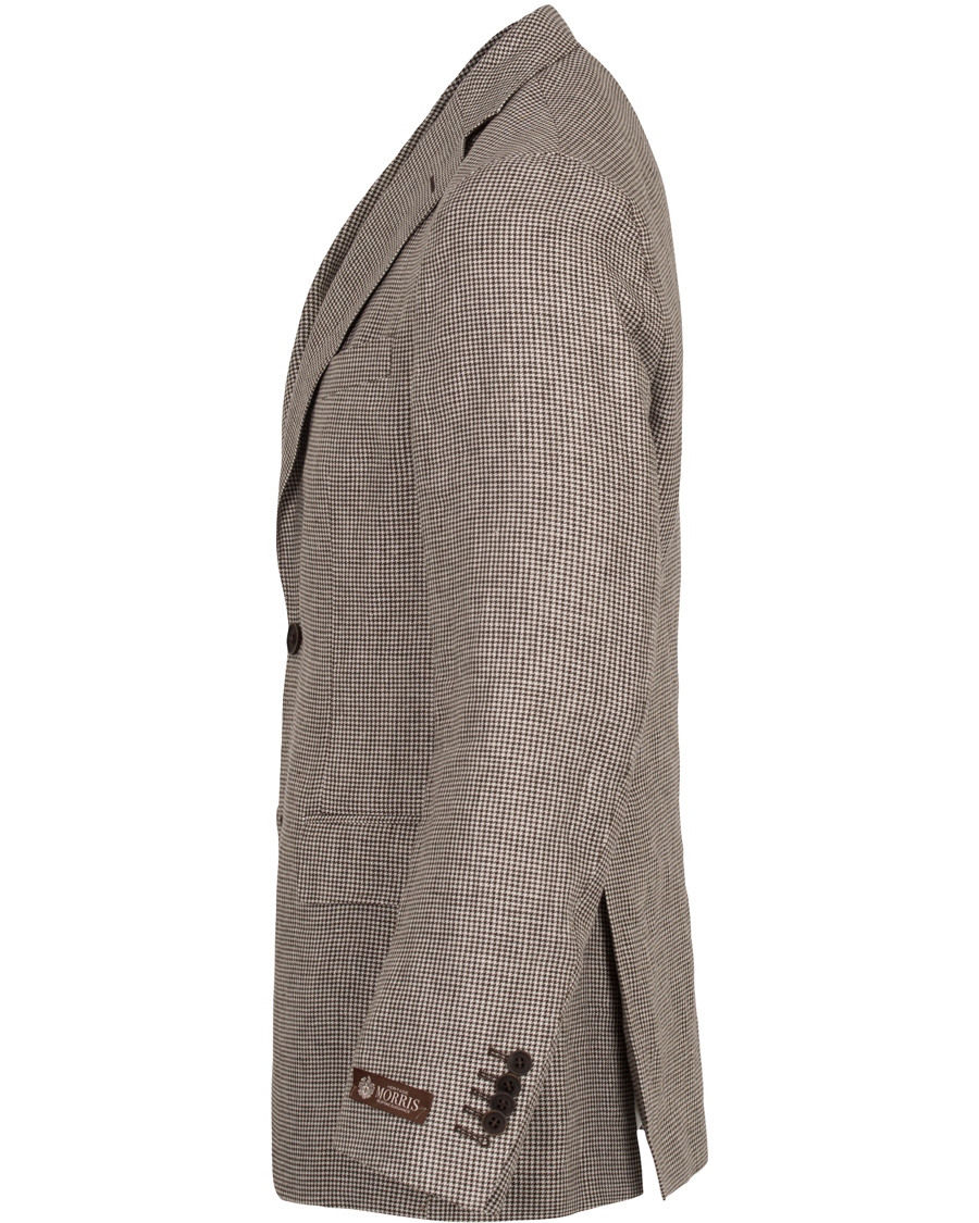 Heren | Blazers | Morris Heritage | Keith Minicheck Linen Blazer Brown