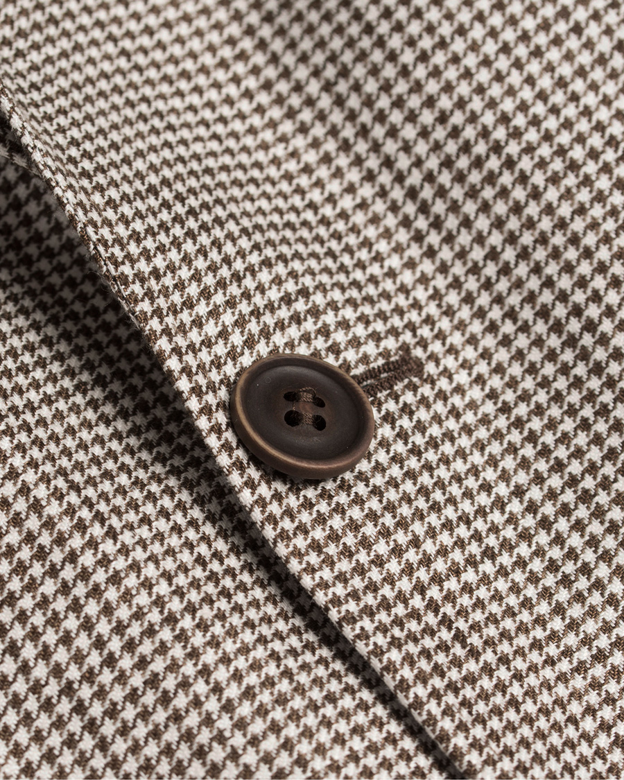 Heren | Blazers | Morris Heritage | Keith Minicheck Linen Blazer Brown